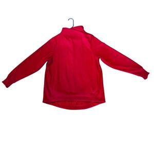 Athleta WOMENS Red Quarter Zip Pullover Mock Neck Long Sleeve Active Top Size L